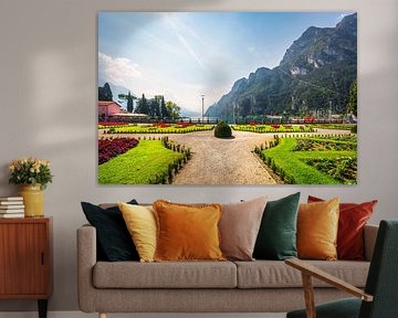 Jardins sur le lac de Garde. Riva del Garda, Italie