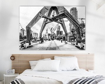 Leuvehaven Rotterdam Schwarz-Weiß-Foto von Kok and Kok