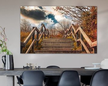 Linienspiel in den Dünen von Ria Overbeeke