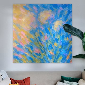 expressionistische paardenbloemen van Claudia Gründler