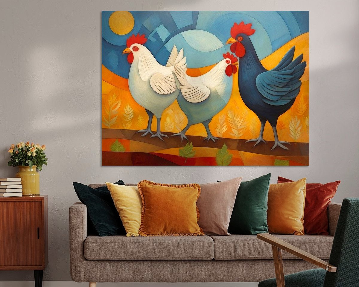 Voorbeeld van het werk in een kamer