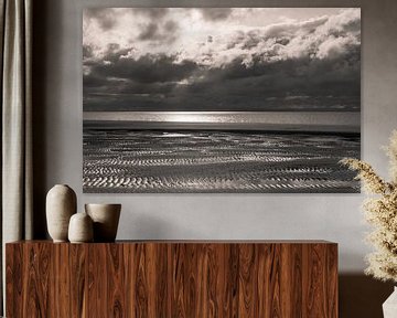 Dreigende Wolken van Zeeland op Foto