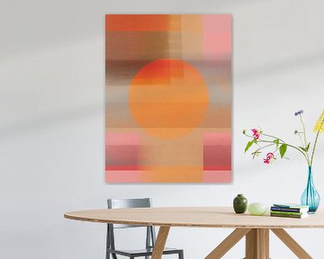 Art abstrait moderne et coloré aux couleurs rétro sur Dina Dankers
