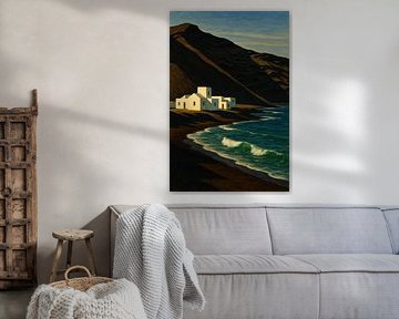 Lanzarote Coastal Stillness – Hopper-Inspired Ocean Scene by Travel Shop