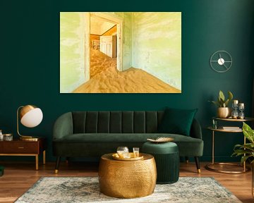 Abandoned houses in Namibia's desert