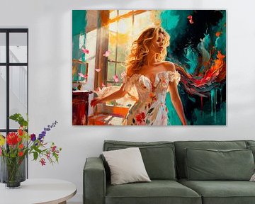 Abstract realistische schilderstijl van JP Wall Art