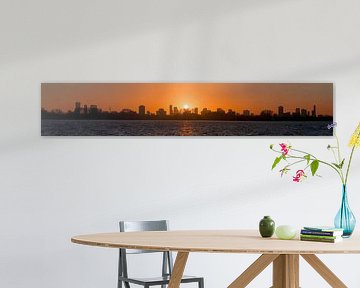 Panorama sunset Kralingse Plas Rotterdam by Anton de Zeeuw