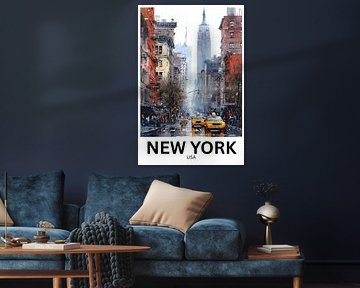 Rainlight Avenue - La ville de New York en mouvement sur Jaladri Atelier