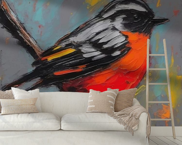 Voorbeeld van het werk in een kamer