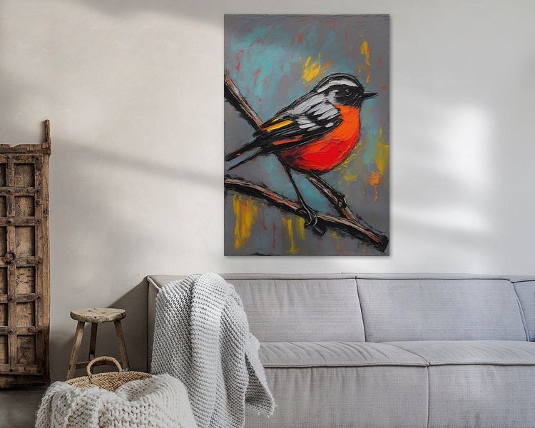 Voorbeeld van het werk in een kamer