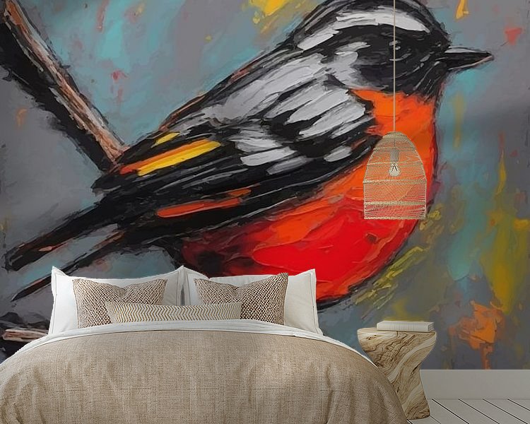 Voorbeeld van het werk in een kamer