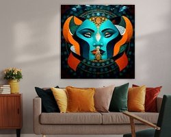 Voorbeeld van het werk in een kamer