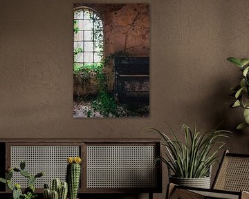Abandoned Piano by the Ivy Window. by Roman Robroek - Photos of Abandoned Buildings