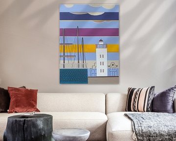 Lighthouse and retaining wall by Peter JM Visser