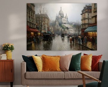 Un soir de pluie devant le Sacré-Cœur sur Skyfall