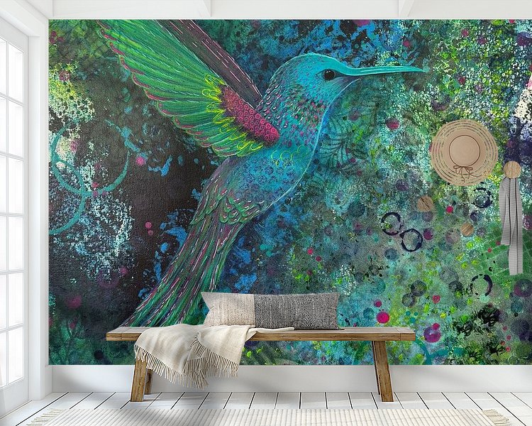 Voorbeeld van het werk in een kamer