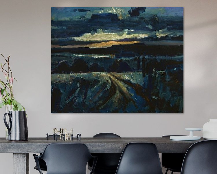 Voorbeeld van het werk in een kamer