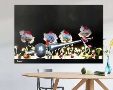 Fubby's mit Weihnachtsschmuck in weihnachtlicher Stimmung.