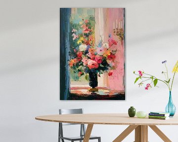 Bouquet of flowers at the window by Niklas Maximilian