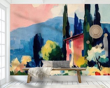 House in a colourful landscape