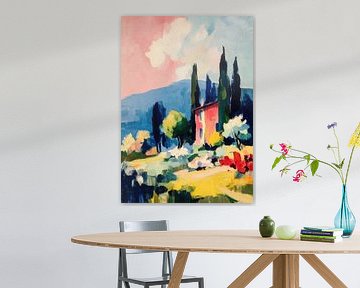 House in a colourful landscape by Niklas Maximilian