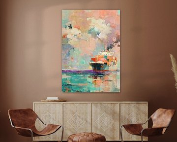 Porte-conteneurs en eau calme sur Niklas Maximilian