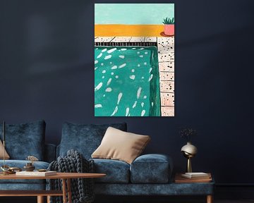 Piscine d'été avec plante