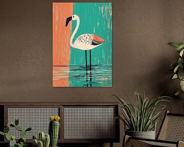 Flamant rose en couleurs