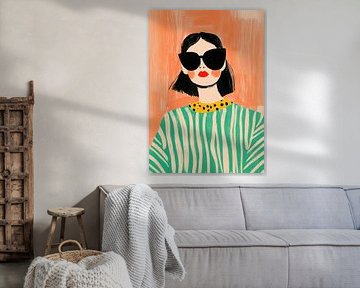 Chic &amp ; Bold : portrait stylisé avec lunettes de soleil