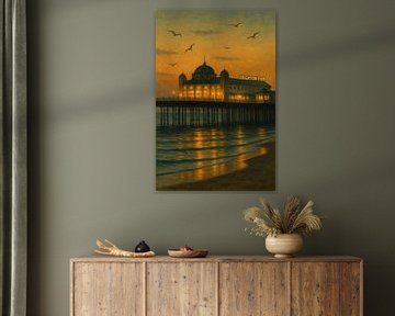 La jetée dorée de Brighton - Sérénité au bord de la mer