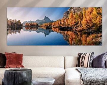 Automne au lac de Federa dans les Dolomites sur Achim Thomae Photography