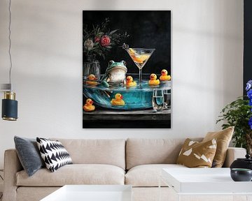 Frosch beim Baden von JBJart Justyna Jaszke