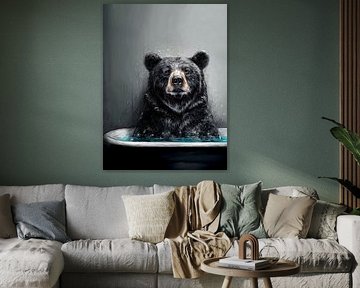 Ours prenant un bain sur JBJart Justyna Jaszke