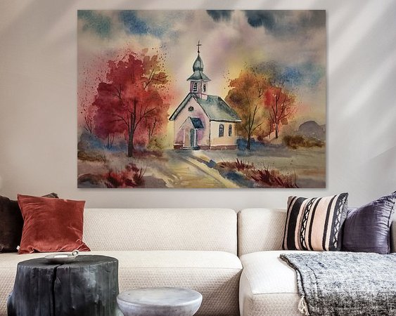 Example of the artwork in a room