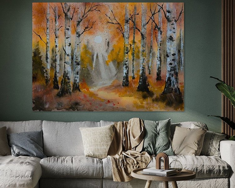 Voorbeeld van het werk in een kamer