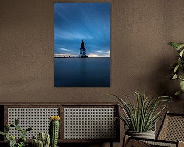 Leuchtturm an der Nordsee im Sonnenuntergang von Nils Steiner