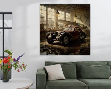 1938 Bugatti 57 C Atlantic in Vintage Workshop by Jan Keteleer