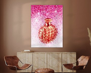 Bouteille de parfum or