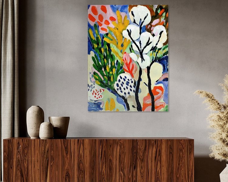 Voorbeeld van het werk in een kamer