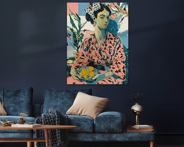 Dame mit Orangen von Cats & Dotz