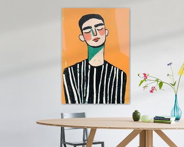 Portret in oranje van Niklas Maximilian