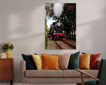 Locomotive à vapeur en action sur Surreal Media