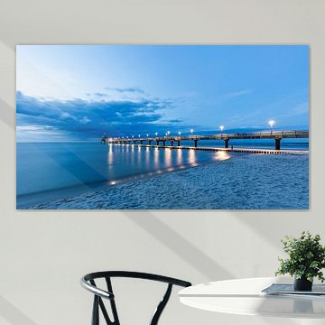 Pier in the Baltic seaside resort of Zingst on the Baltic Sea in the evening by Werner Dieterich