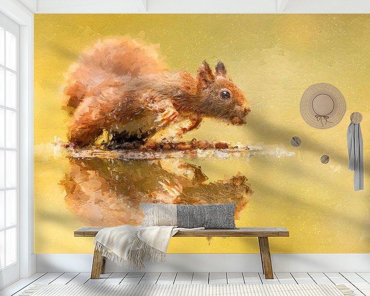 Voorbeeld van het werk in een kamer