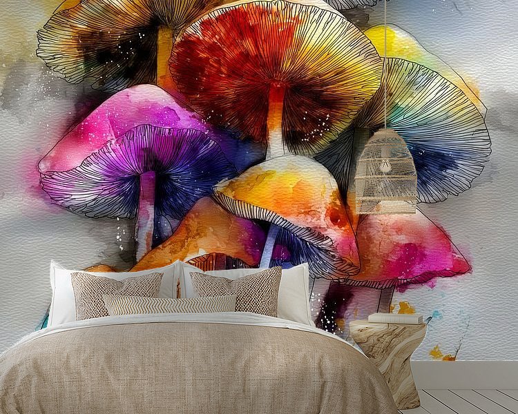 Voorbeeld van het werk in een kamer