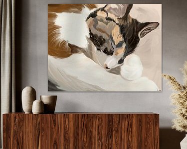 Voorbeeld van het werk in een kamer