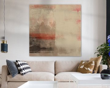 Peinture d'expressionnisme abstrait dans des tons chauds sur Dina Dankers