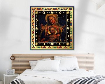 Version S.F. remastérisée de la Vierge à l'enfant de William Blake sur Silver Fox Art Decor