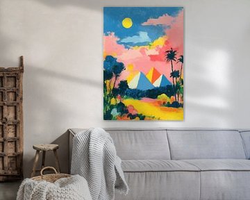 Abstract piramidelandschap van Niklas Maximilian