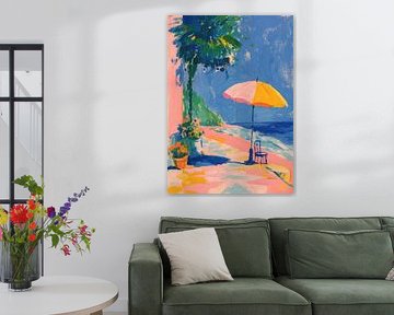 Impression de plage avec un parasol sur Niklas Maximilian